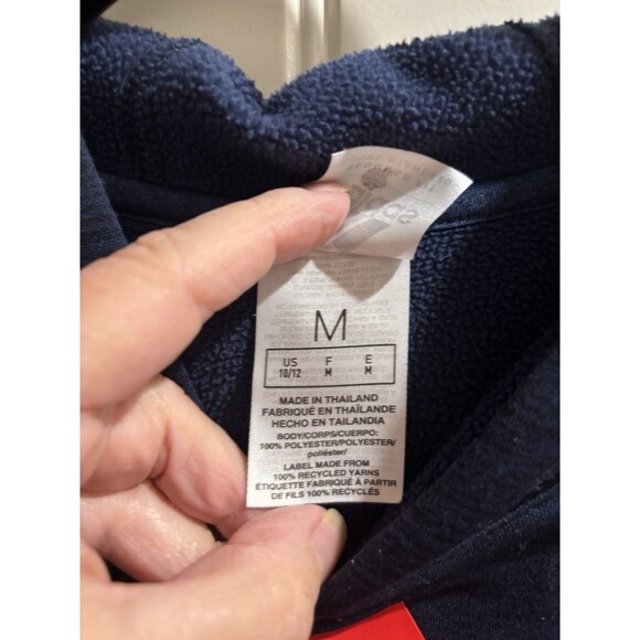 Boys Adidas Hoodie -Size M 10-12- Red White & Blue Striped Sleeves Hoodie - Picture 4 of 7